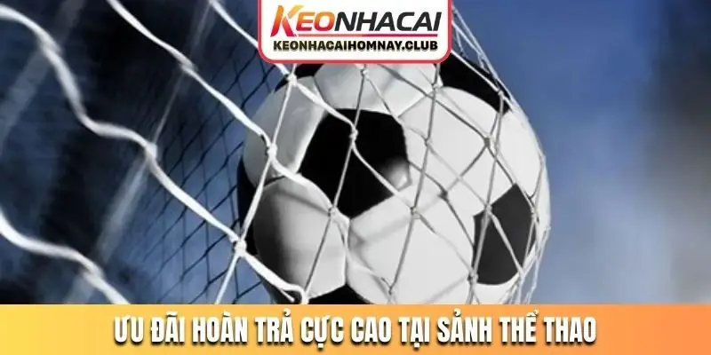 Ưu đãi hoàn trả cực cao tại sảnh thể thao